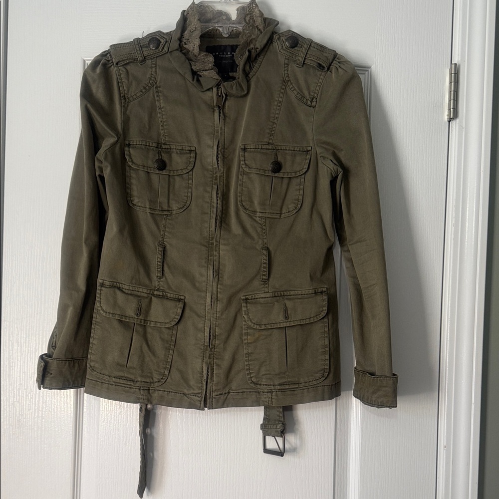 Sanctuary Olive Military Style Jacket Size S